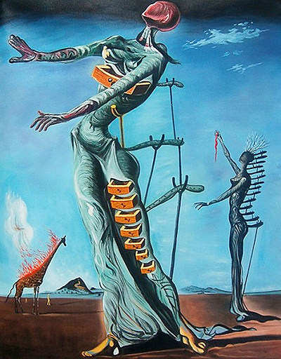 The Burning Giraffe by Salvador Dali